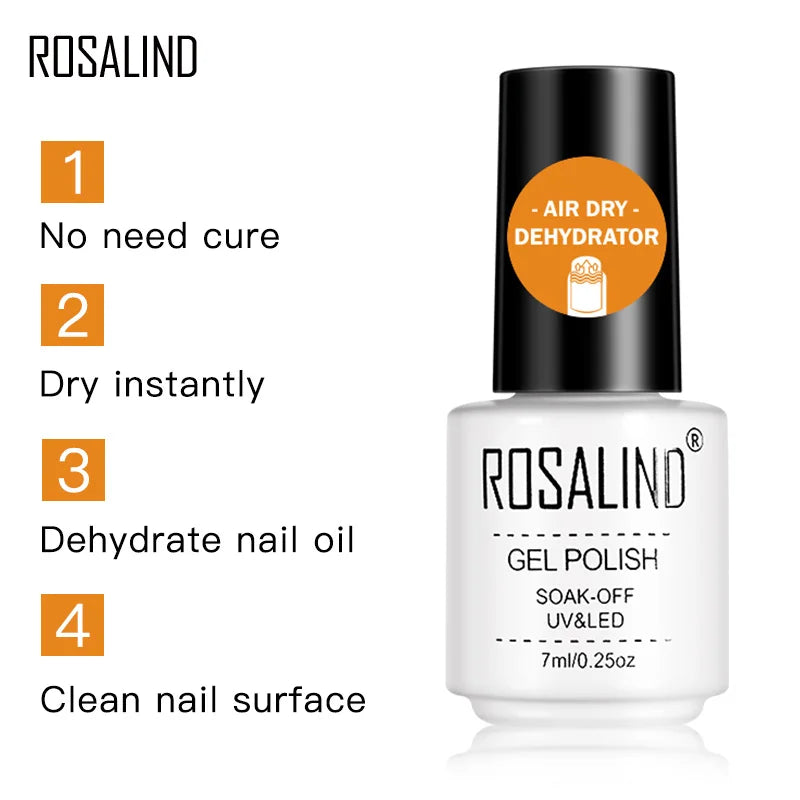 ROSALIND 7ML Base/Top Coat Nail Gel Primer Matt Semi Permanent  Manicure Decoration Durable Reinforcement Masonry Peelable Base