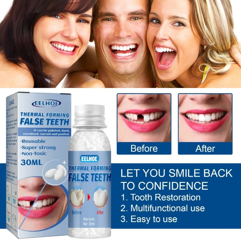 Resin False Teeth Solid Glue Temporary Tooth Repair Teeth Dentist 10/20/30ml