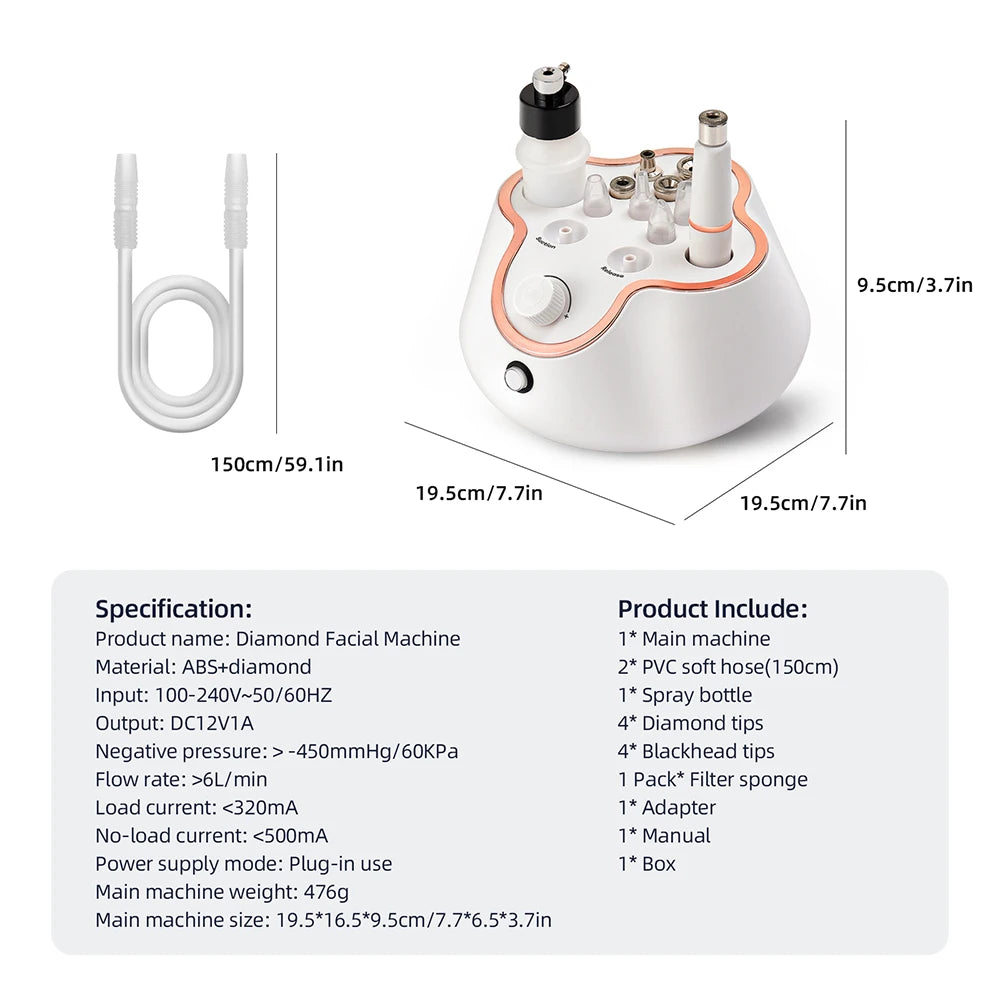 Foreverlily Diamond Facial Peeling Machine Home Use Professional Microdermabrasion Nano Water Spray Exfoliation Beauty Machine