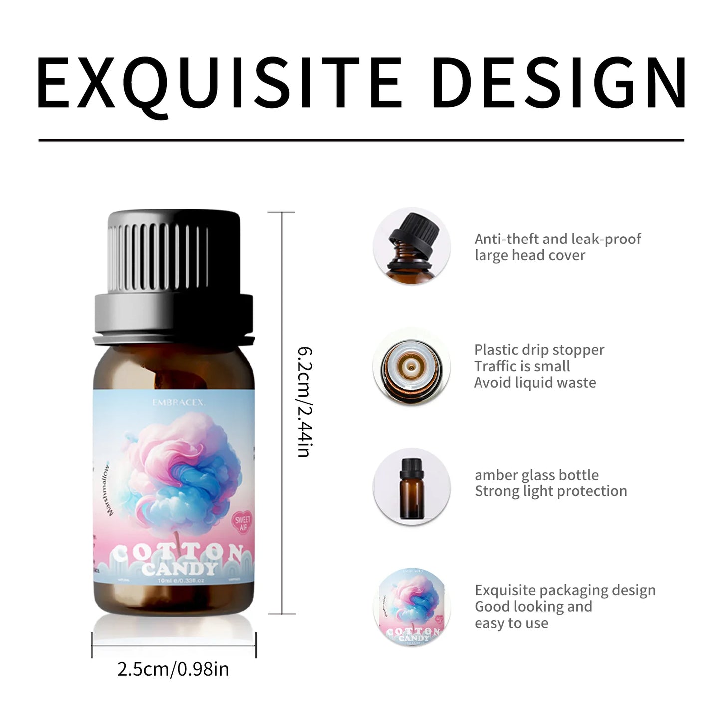 10ml Marshmallow/Cotton Candy Fragrance Oils Perfume Oils Essential Oils Sweet Long Lasting Perfumes Marshmallow Gift