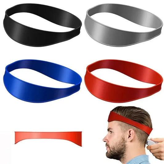 1pc Silicone Haircuts Shaving Template DIY Home Hair Trimming Curved Headband Barber Guide Hairdressing Styling Tools Equipment