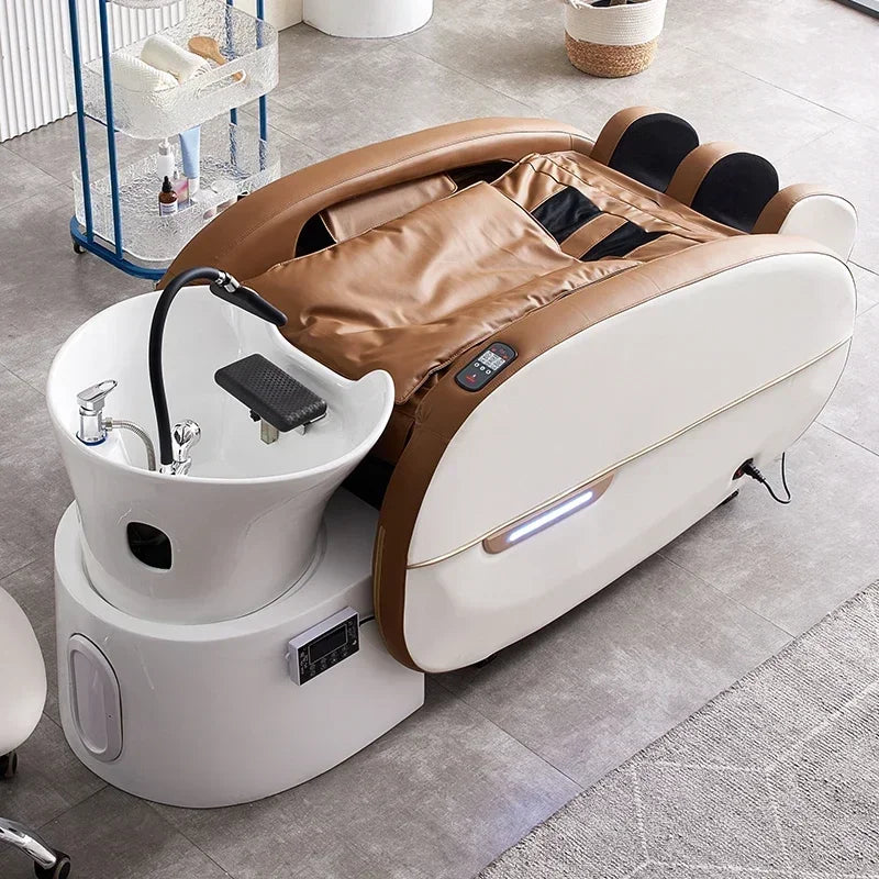2025 Salon Head Spa Shampoo Bed Water Cycle Electric Massage Shampoo Bed