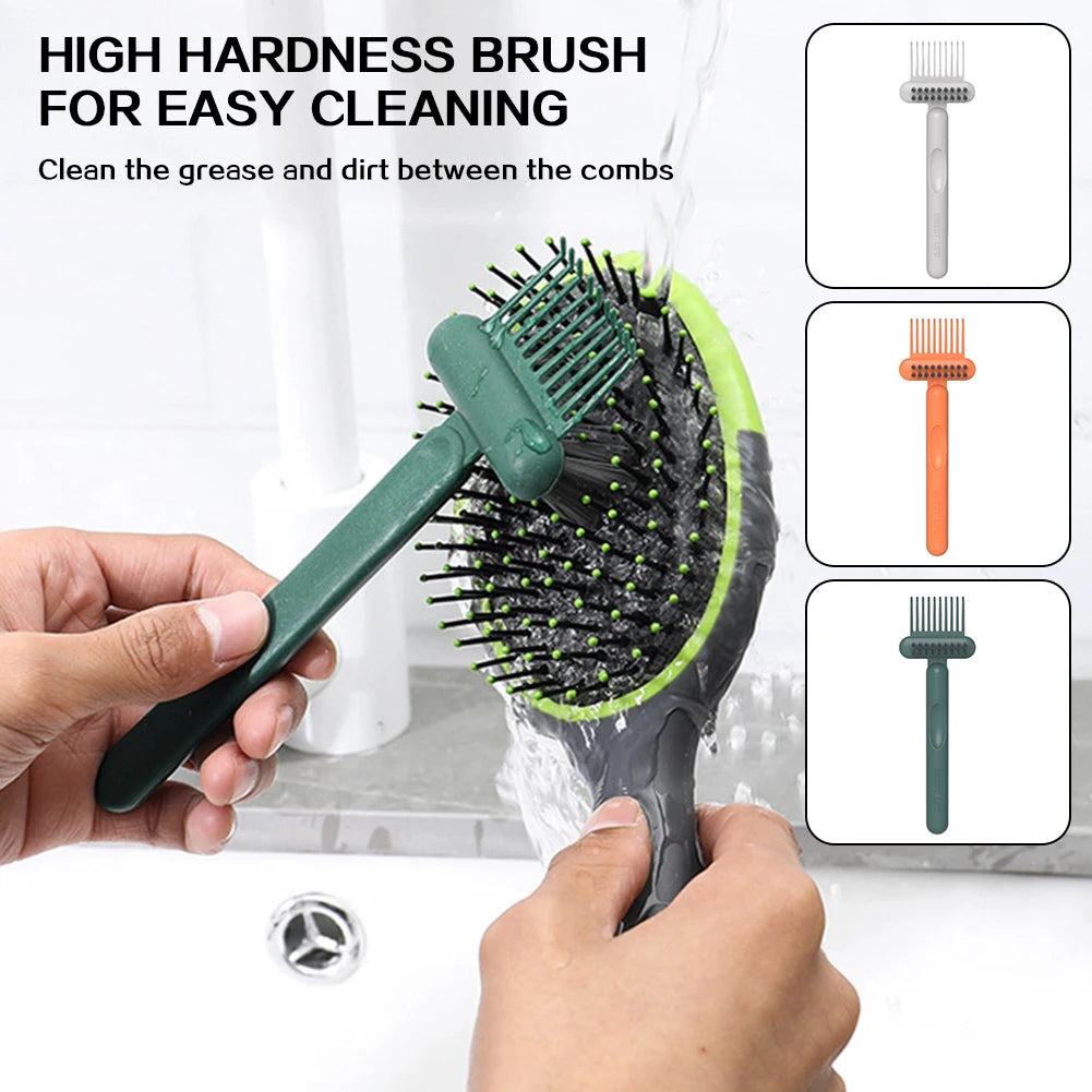 2-in-1 Hair Brush Cleaner Rake,Comb Cleaner Delicate Cleaning Tools,Removes Hair Dust,Embeded Tool Use For Home Salon