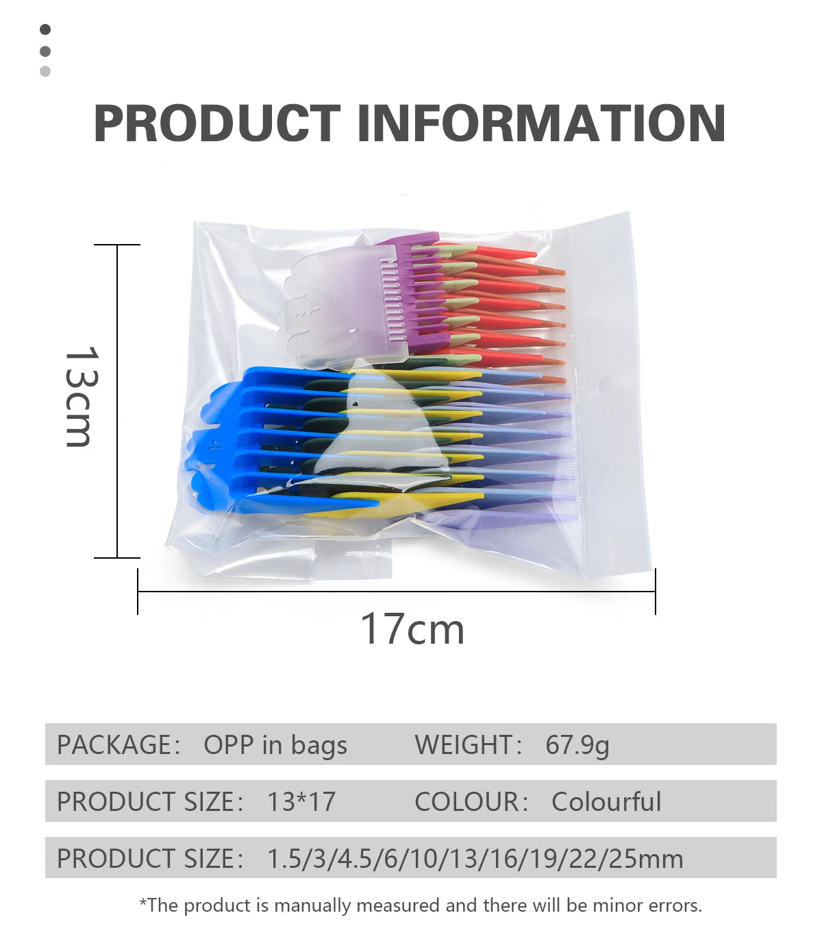 10Pcs/Set Universal Hair Clipper Limit Comb Salon Cutting Guide Replacement Set Professional Electric Hair Trimmer Accessories