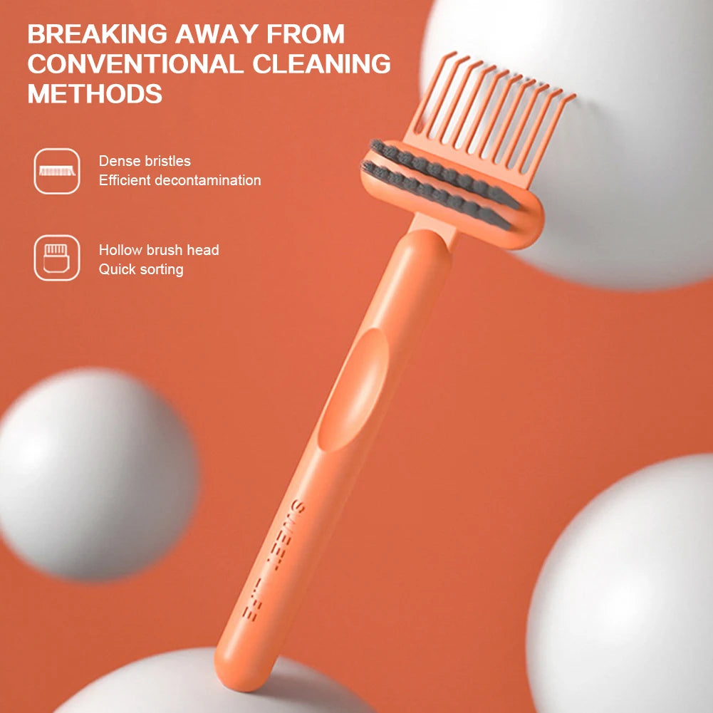 2-in-1 Hair Brush Cleaner Rake,Comb Cleaner Delicate Cleaning Tools,Removes Hair Dust,Embeded Tool Use For Home Salon
