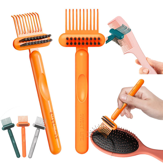 2-in-1 Hair Brush Cleaner Rake,Comb Cleaner Delicate Cleaning Tools,Removes Hair Dust,Embeded Tool Use For Home Salon
