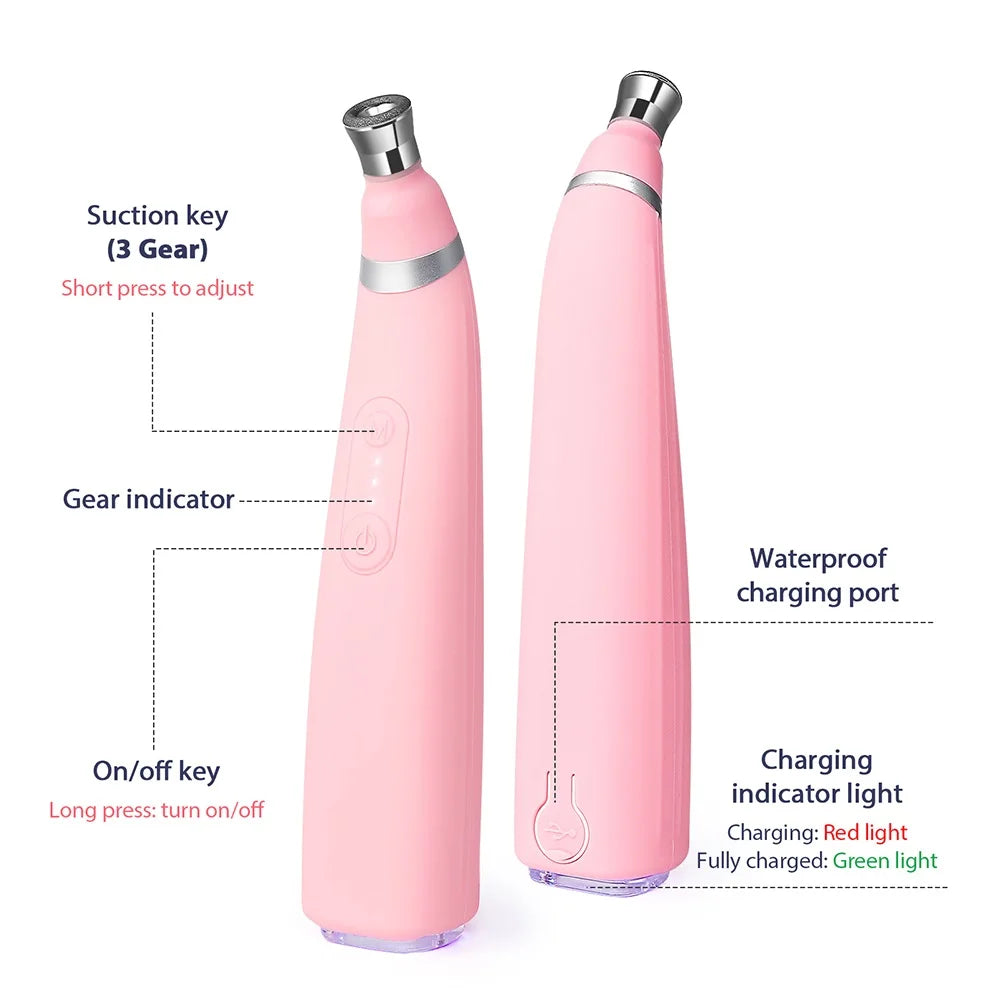Foreverlily Portable Diamond Peeling Machine Microdermabrasion Facial Cleaning Device Exfoliation Vacuum Blackhead Remover