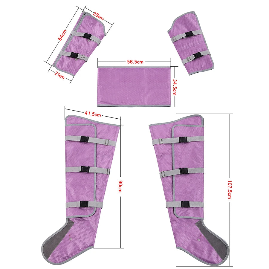 Professional Pressotherapy Machine Lymphatic Massage Arms Shoulders Belly Legs Air Compression Foot Massager Slimming Equipment