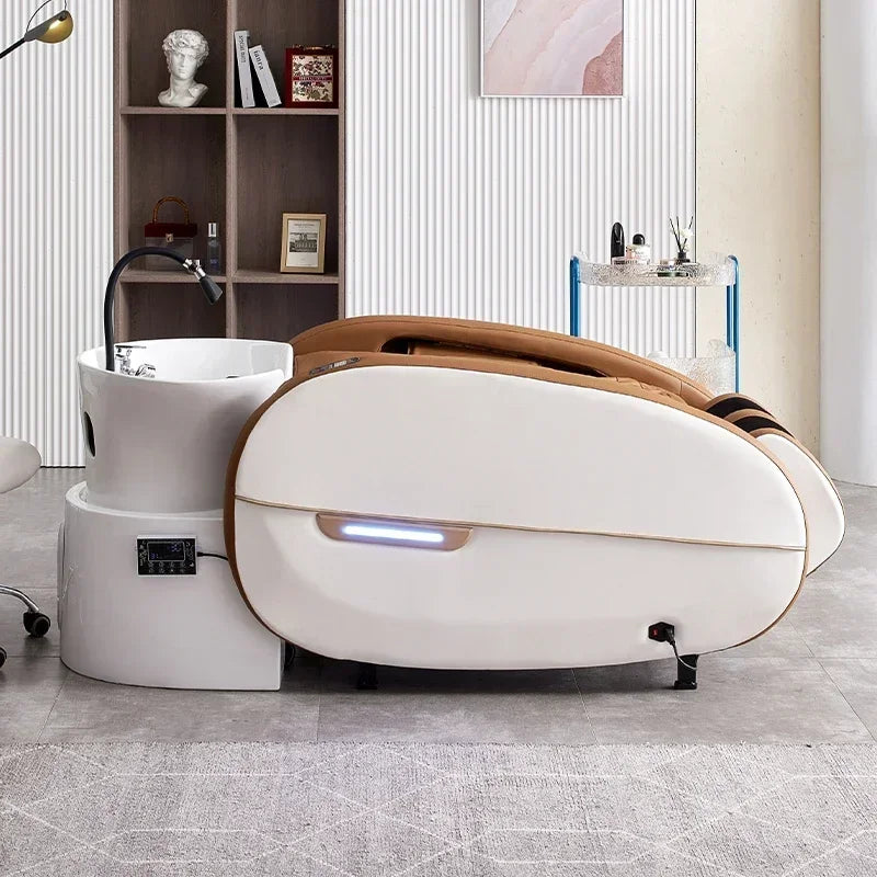 2025 Salon Head Spa Shampoo Bed Water Cycle Electric Massage Shampoo Bed
