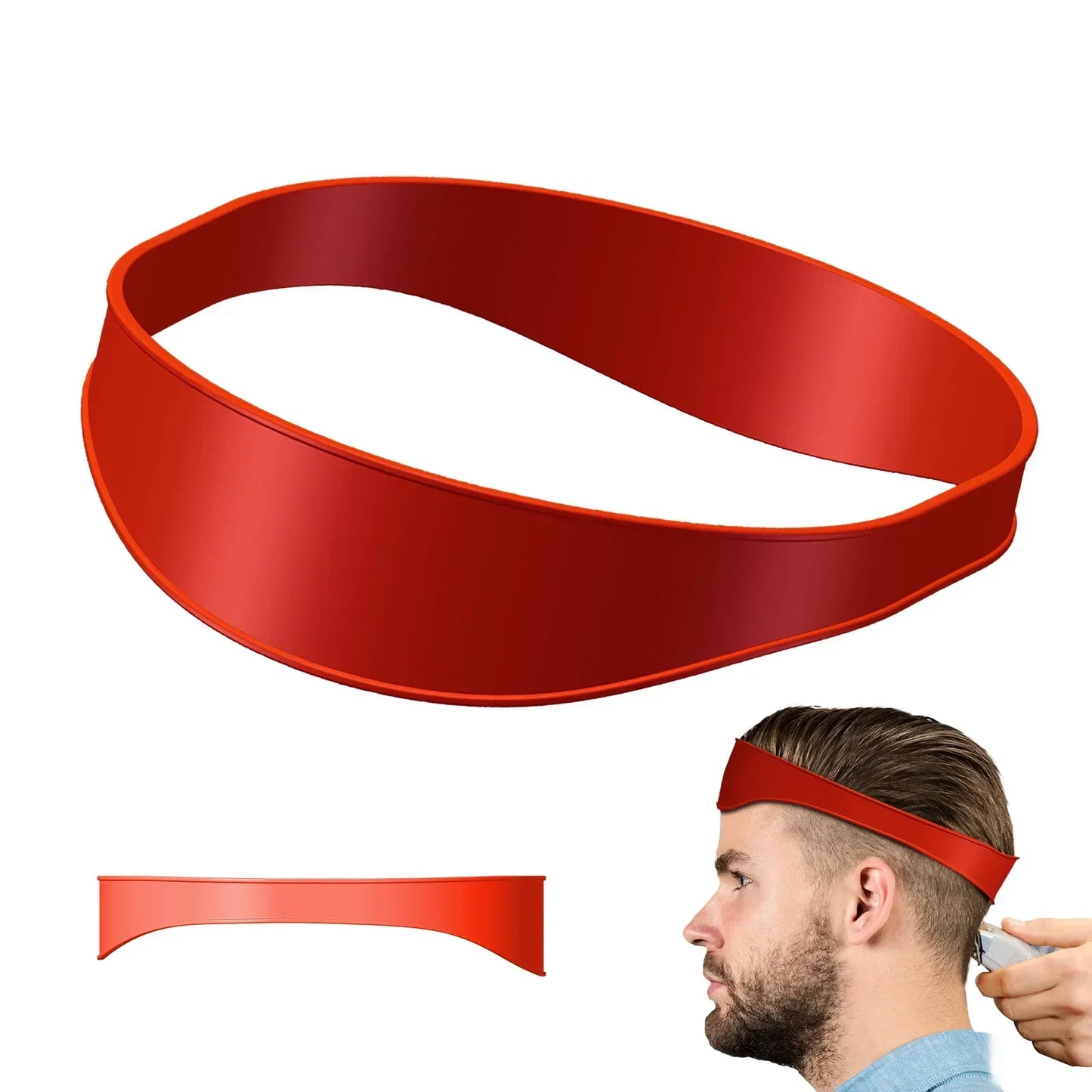 Silicone Haircuts Shaving Template DIY Home Hair Trimming Curved Headband Hair Cutting Guide Barber Hair Styling Tools Barbearia