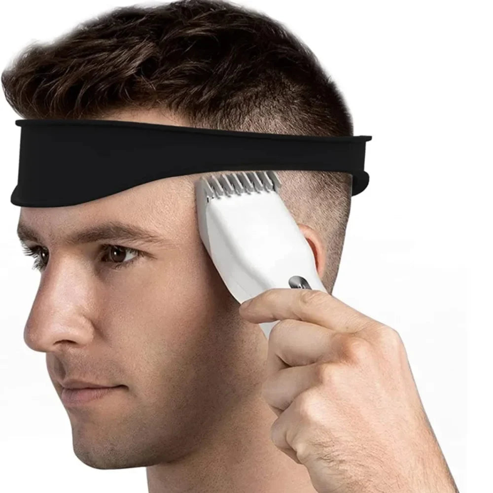 1pc Silicone Haircuts Shaving Template DIY Home Hair Trimming Curved Headband Barber Guide Hairdressing Styling Tools Equipment