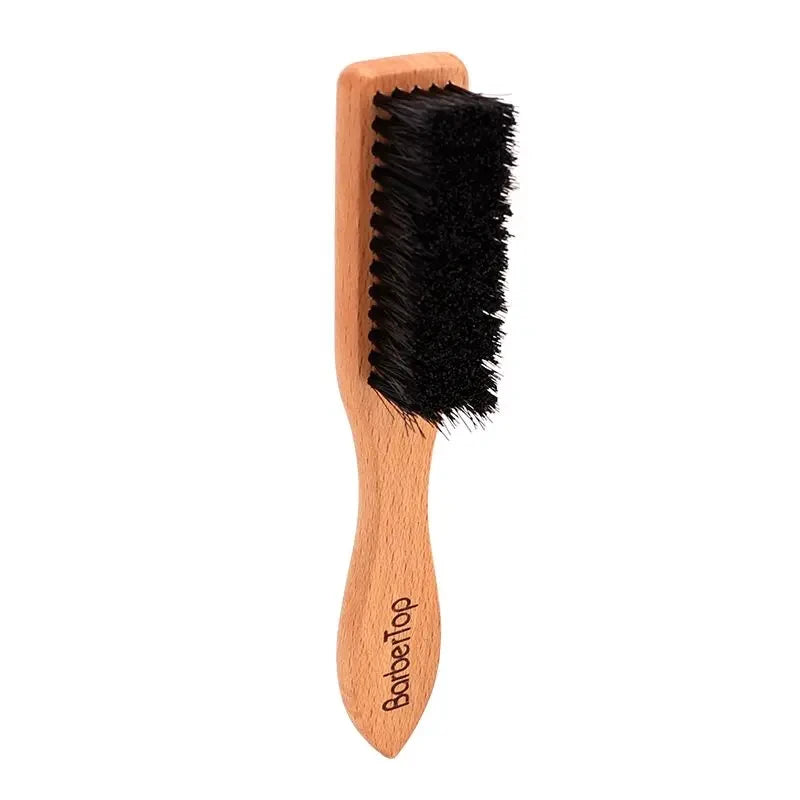 BarberTop Wooden Handle Boar Bristle Cleaning Brush Hairdressing Soft Beard Cleaning Brush Men Barber Beard Shaving Tool