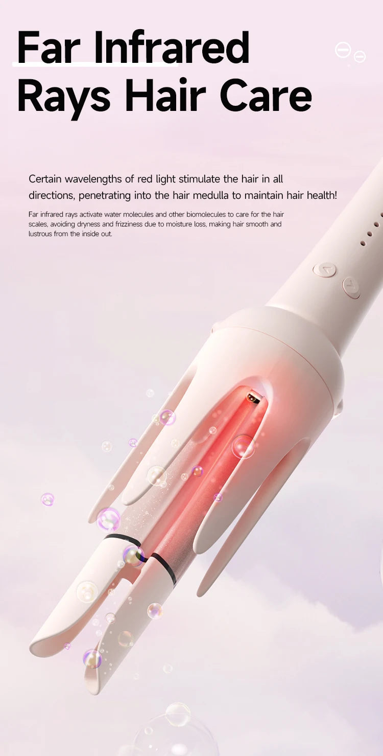 Automatic Curling Iron 32mm Auto Rotating Ceramic Hair Curler Anti-Scald Fast Heating Hair Curling Wand for Hair Waves Styling