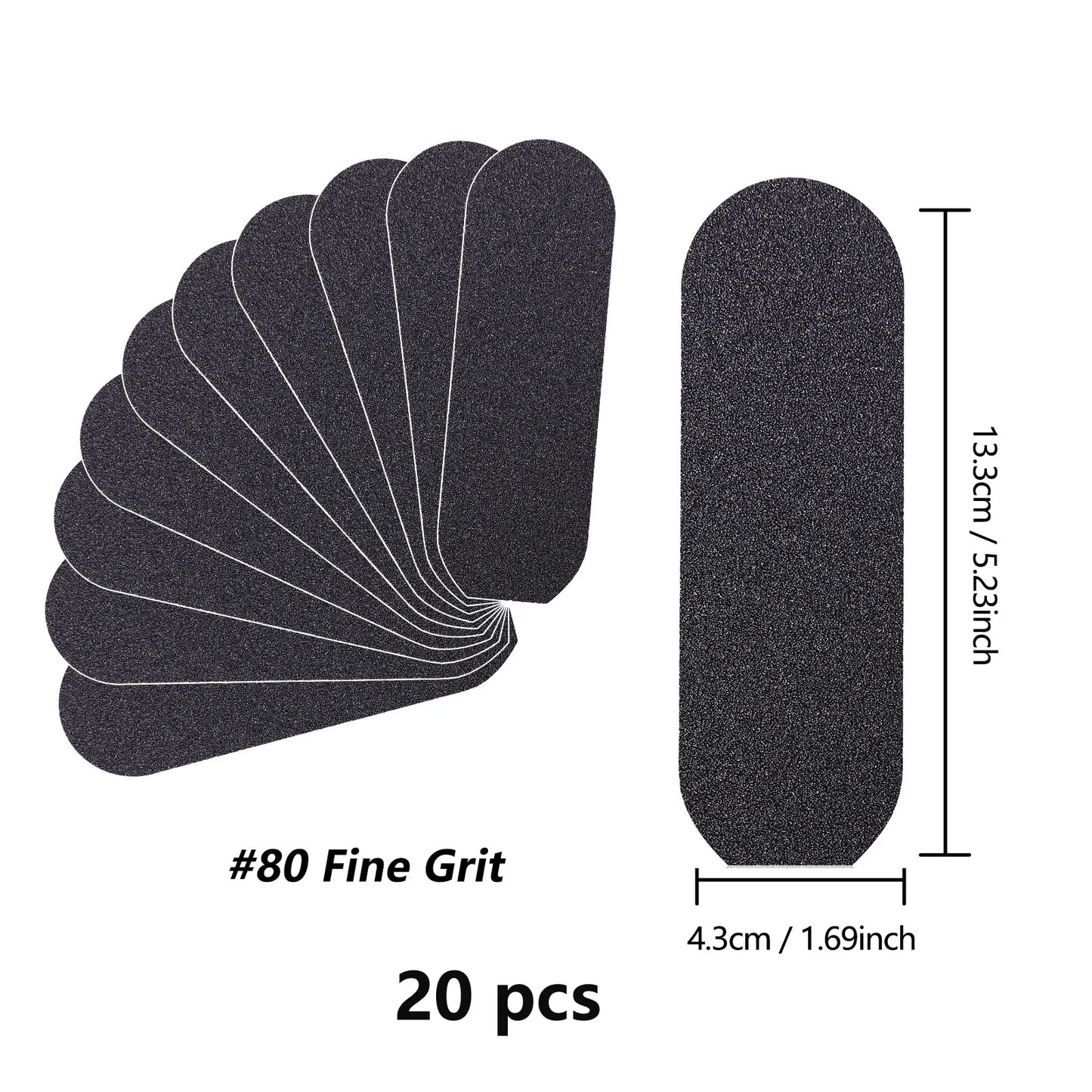 TP 20PCS Foot Rasp Profession Feet Care For Hard Dead Skin Callus Remover Pedicure File Replacement For Stainless Steel Handle