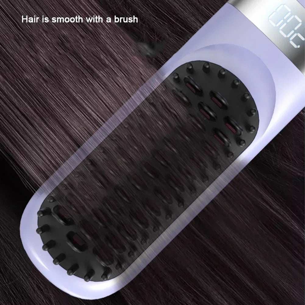 Wireless Hair Straightener Hot Comb Ceramic Heating Professional Electric Brush smoot hairstyle Iron Negative Ion Hair Care Comb