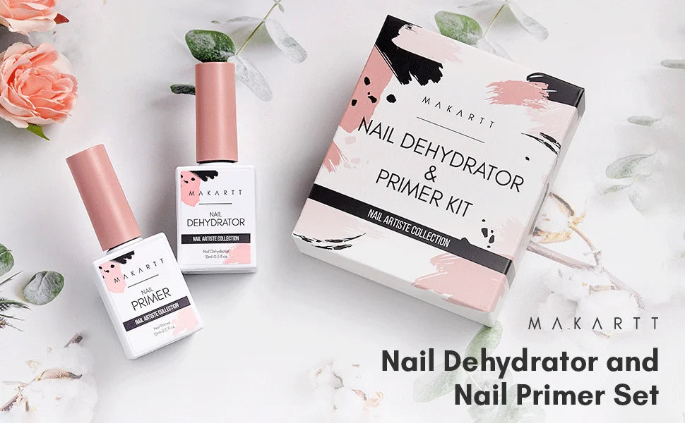Nail Prep Dehydrator and Primer: Quick Dry Hema-Free Gel Polish Acid-Free Bond Primer Natural Dehydrator Acrylic Powder Supplies