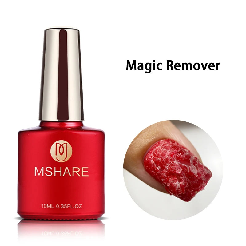 MSHARE 10ml Base Coat  Top Gel Clear Construction Dehydrator Primer Reinforce Soak Off Nails Gels UV LED Glue