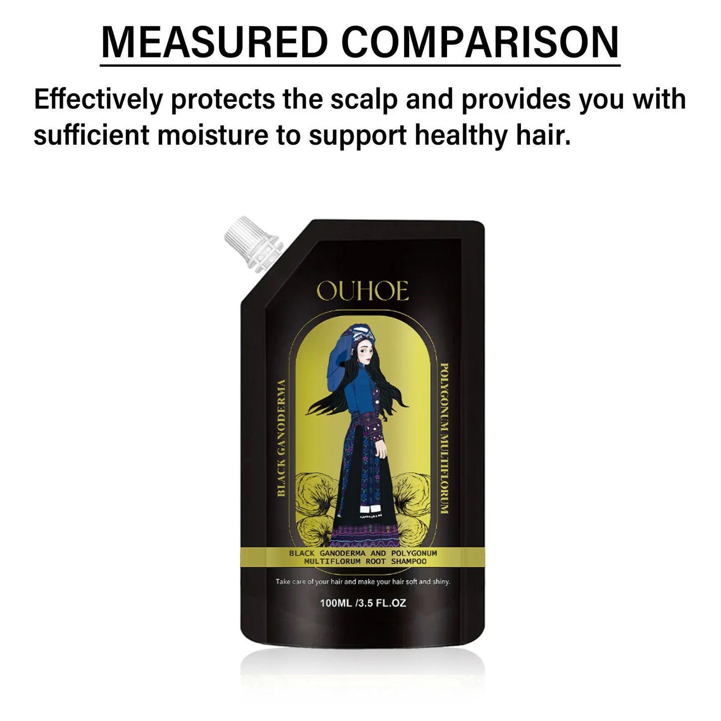 Anti Hair Loss Shampoo Deep Cleansing Dandruff Remover Improve Frizz Refreshing Oil Control Ginger Polygonum Multiflorum Shampoo
