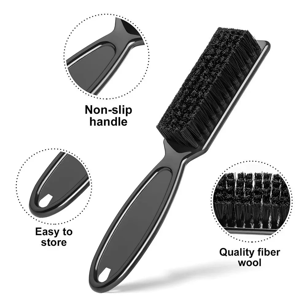 3pcs Professional Beard Shaving Kits Soft Beard Brush Hairdresser Shaving Comb Trimming Scissor Set for Men's Mustache