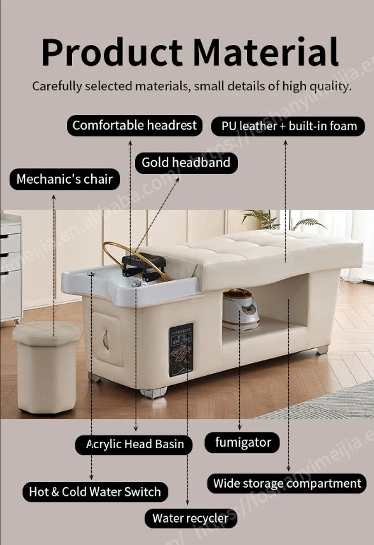 Salon Furniture Thai Massage Shampoo Spa Bed Head Spa Shampoo Bed