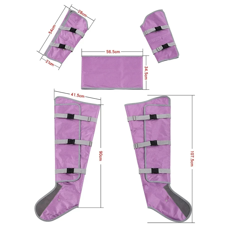 Professional Pressotherapy Machine Lymphatic Massage Arms Shoulders Belly Legs Air Compression Foot Massager Slimming Equipment