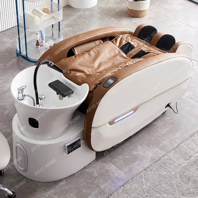 2025 Salon Head Spa Shampoo Bed Water Cycle Electric Massage Shampoo Bed