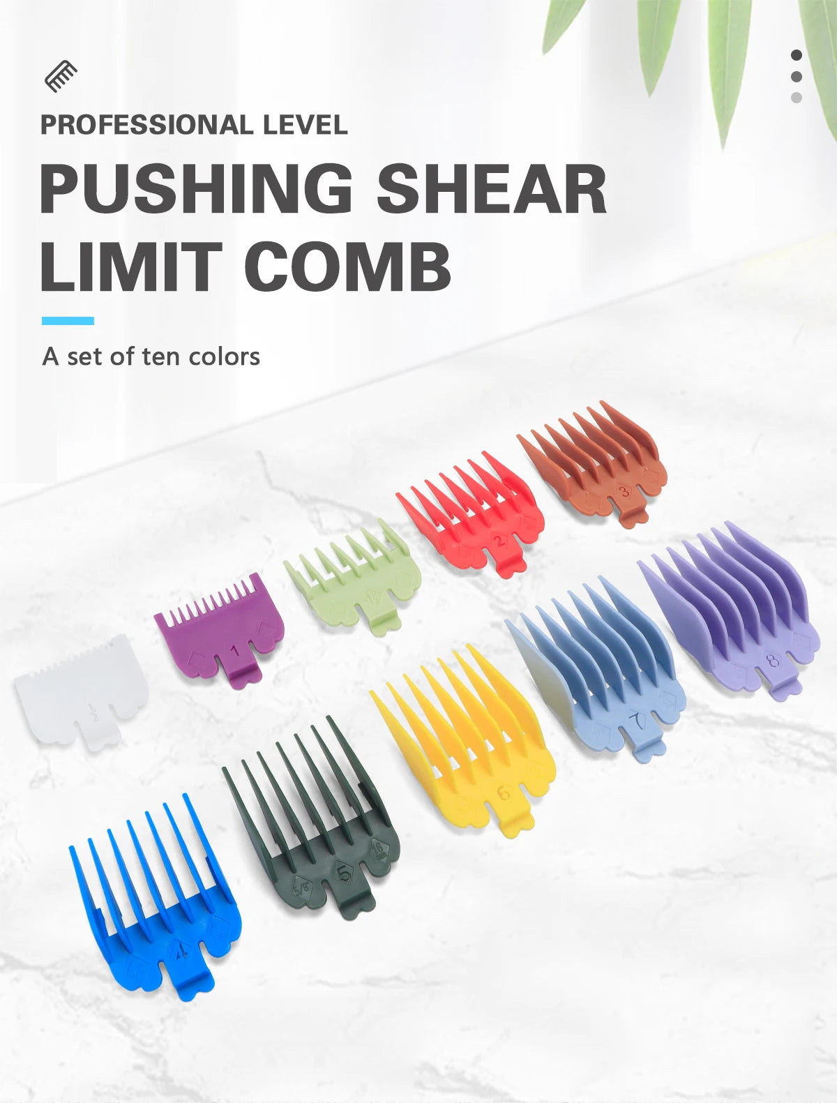 10Pcs/Set Universal Hair Clipper Limit Comb Salon Cutting Guide Replacement Set Professional Electric Hair Trimmer Accessories