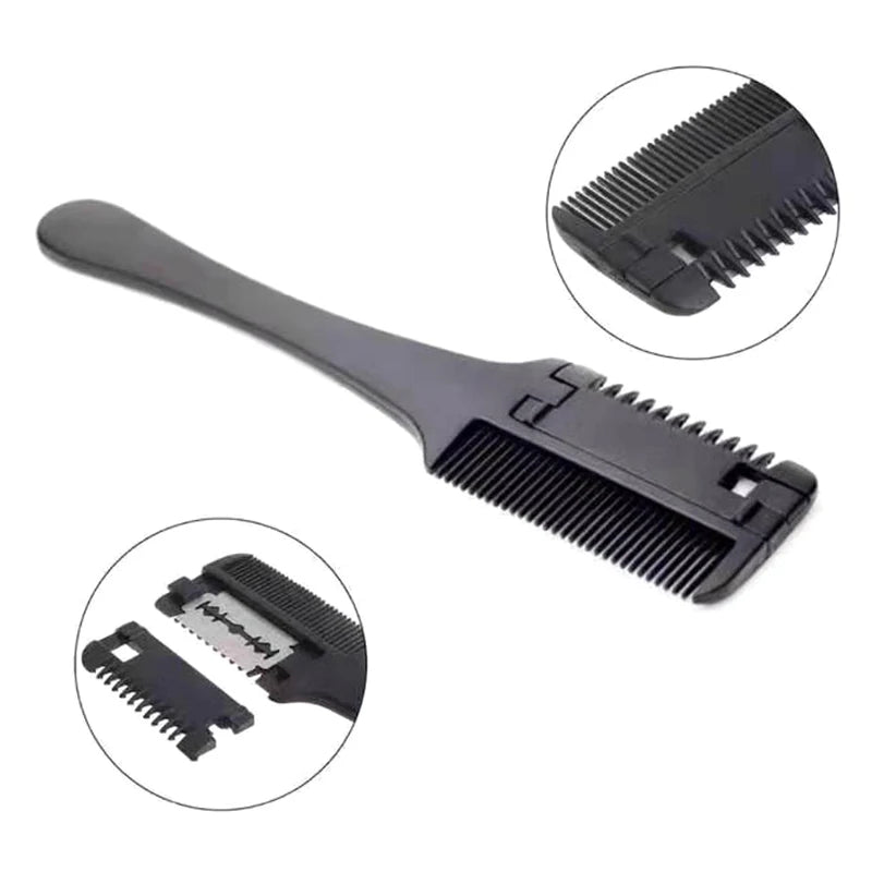 Durable Hair Cutting Trimmer Razor Blade Comb Home Hairdresser Makeup Tools For Thinning Bangs Long Beauty Hair Cut Accessories