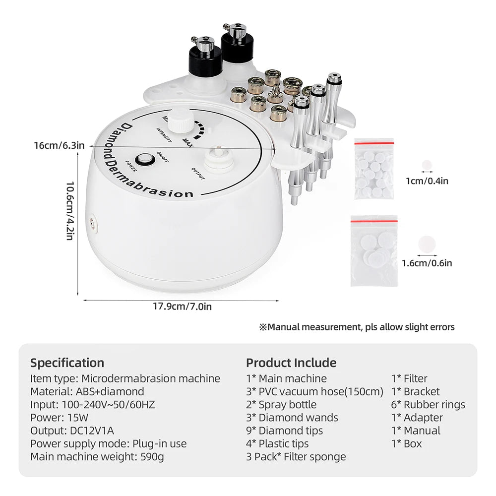 Foreverlily Diamond Microdermabrasion Dermabrasion Machine Water Spray Exfoliation Beauty Machine Wrinkle Face Peeling Machine