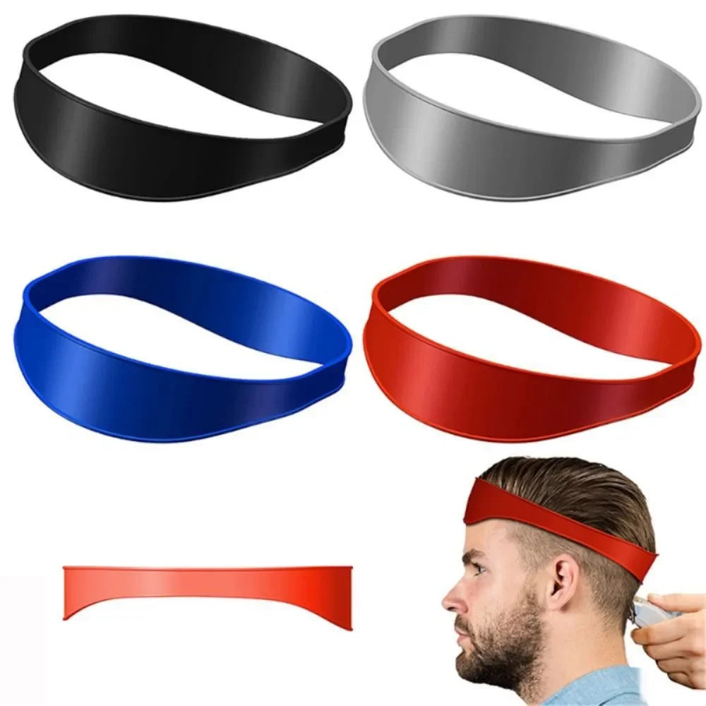 1pc Silicone Haircuts Shaving Template DIY Home Hair Trimming Curved Headband Barber Guide Hairdressing Styling Tools Equipment