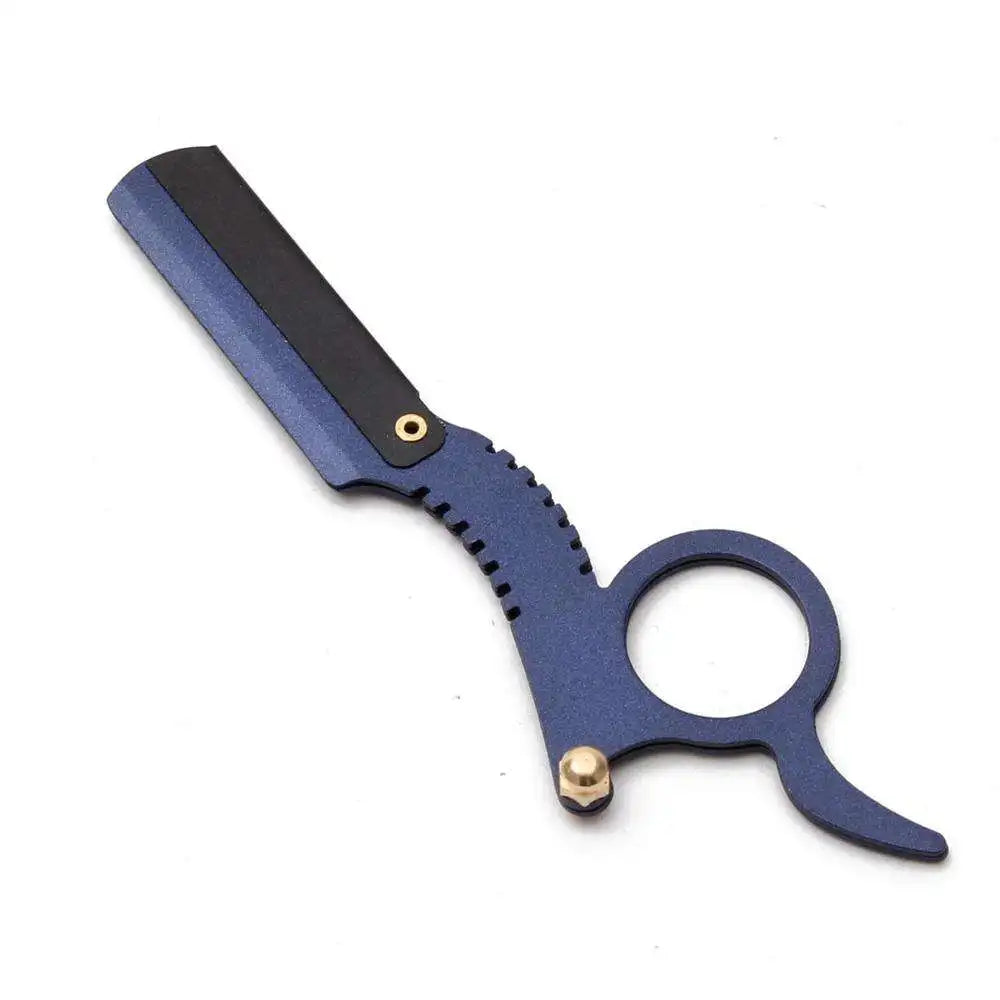 Salon Stainless Steel Ring Shaver Classical Manual Beard Shaving Eyebrow Tools Professional Straight Angle Barber Tools Supplies