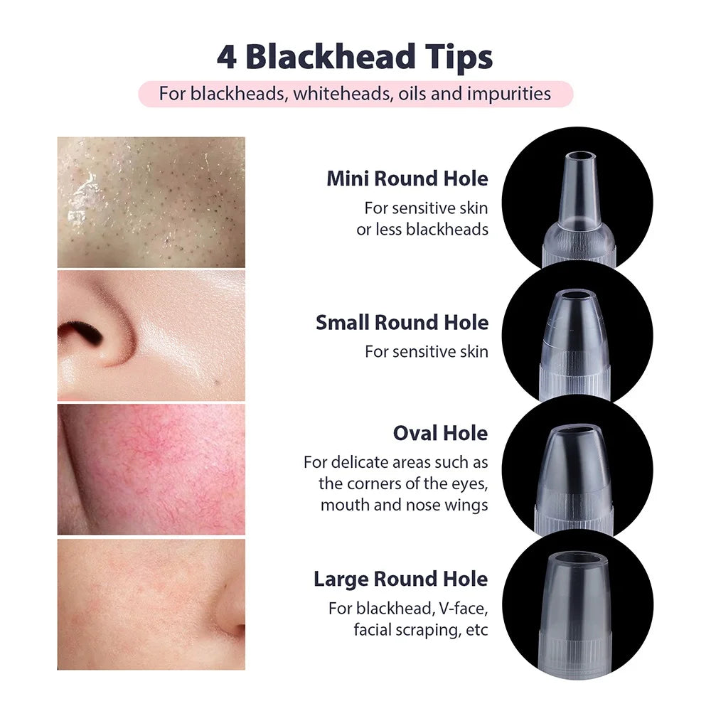 Diamond Microdermabrasion Machine Facial Vacuum Blackhead Removal Skin Toning Anti Aging Home Facial Peeling Beauty Device SPA