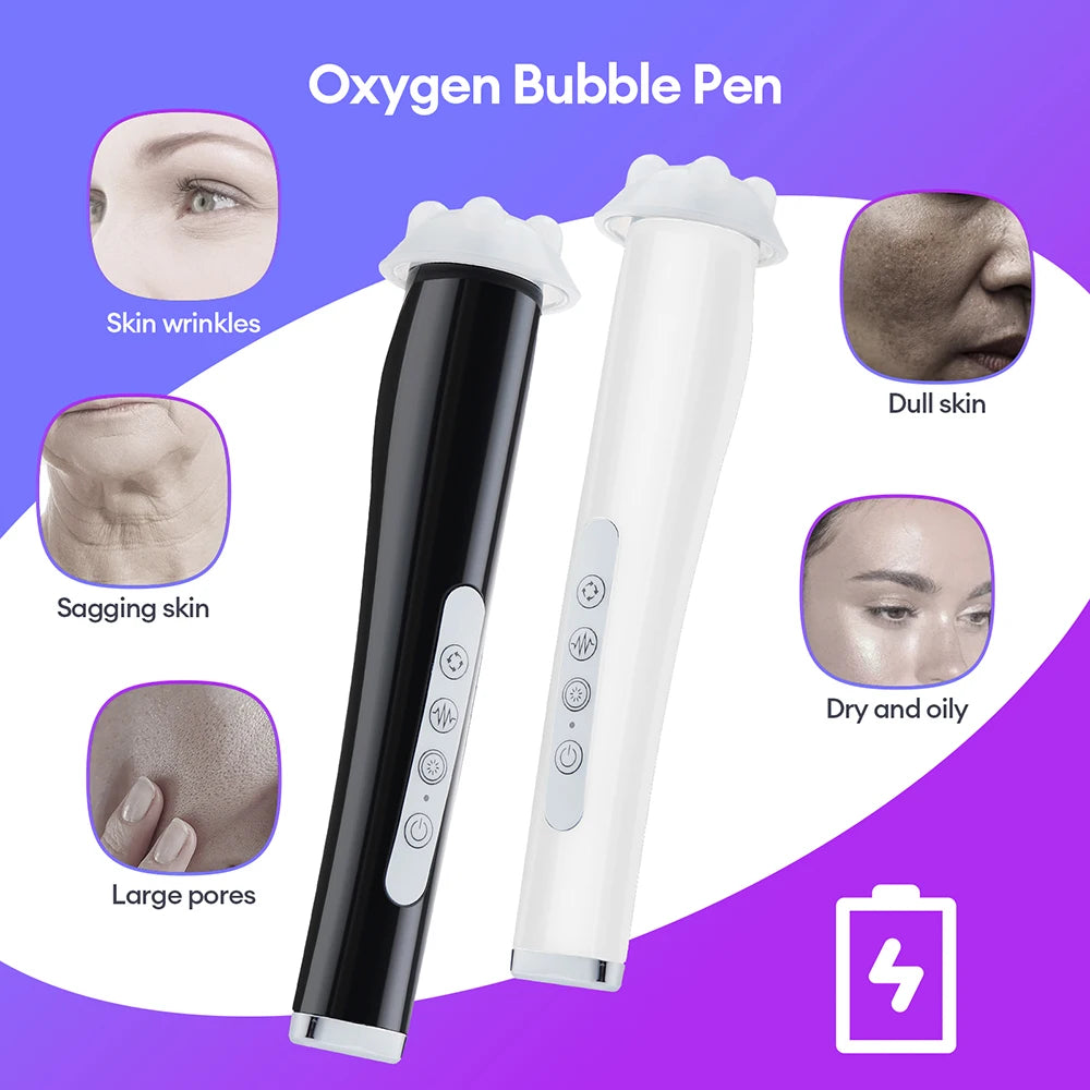 Oxygen Bubble Pen CO2 Oxygen Portable Facial Machine CO2 Gel Facial Skin Care Device Facial SPA CO2 Bubble Oxygen Beauty Machine
