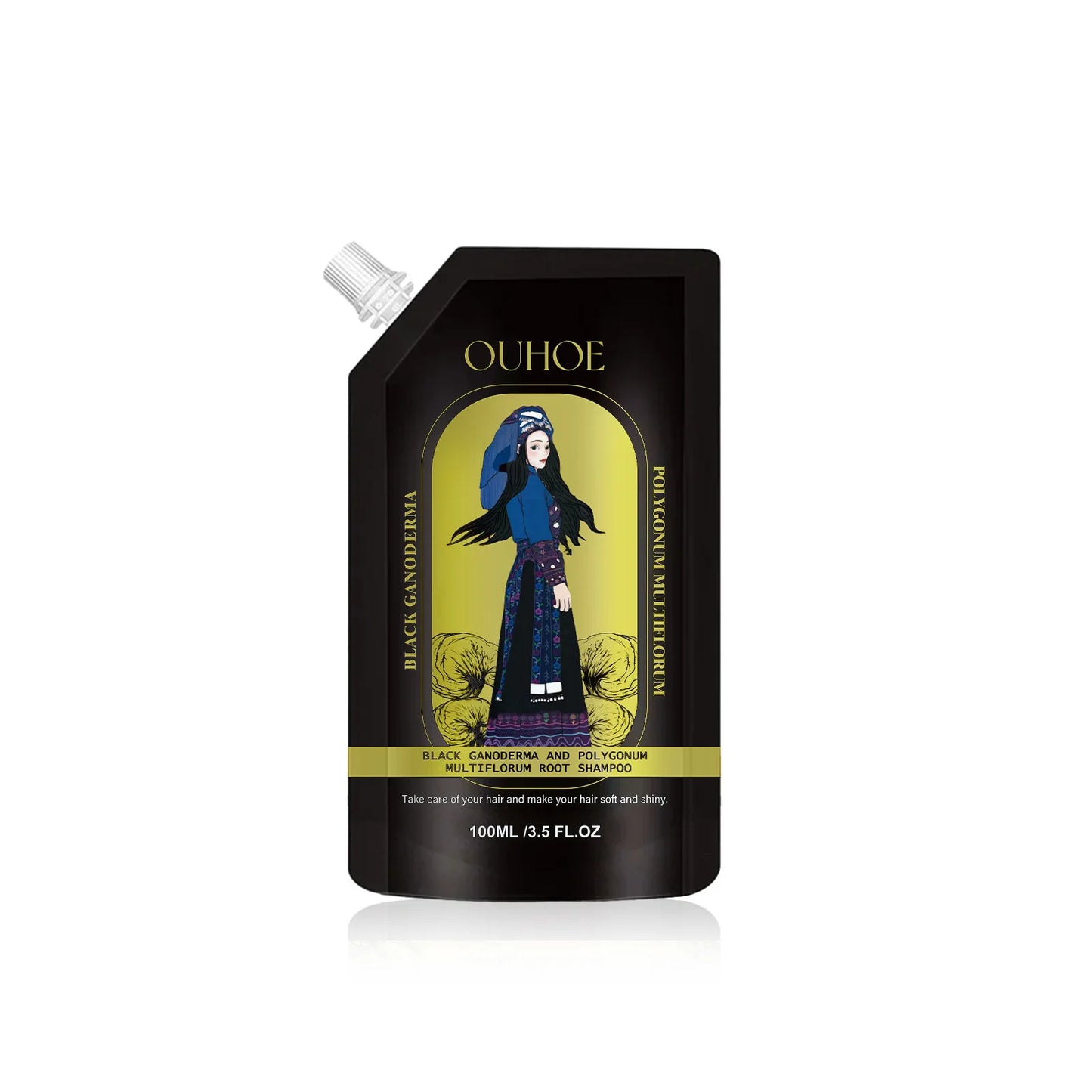 Anti Hair Loss Shampoo Deep Cleansing Dandruff Remover Improve Frizz Refreshing Oil Control Ginger Polygonum Multiflorum Shampoo