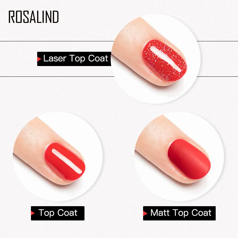 ROSALIND 7ML Base/Top Coat Nail Gel Primer Matt Semi Permanent  Manicure Decoration Durable Reinforcement Masonry Peelable Base