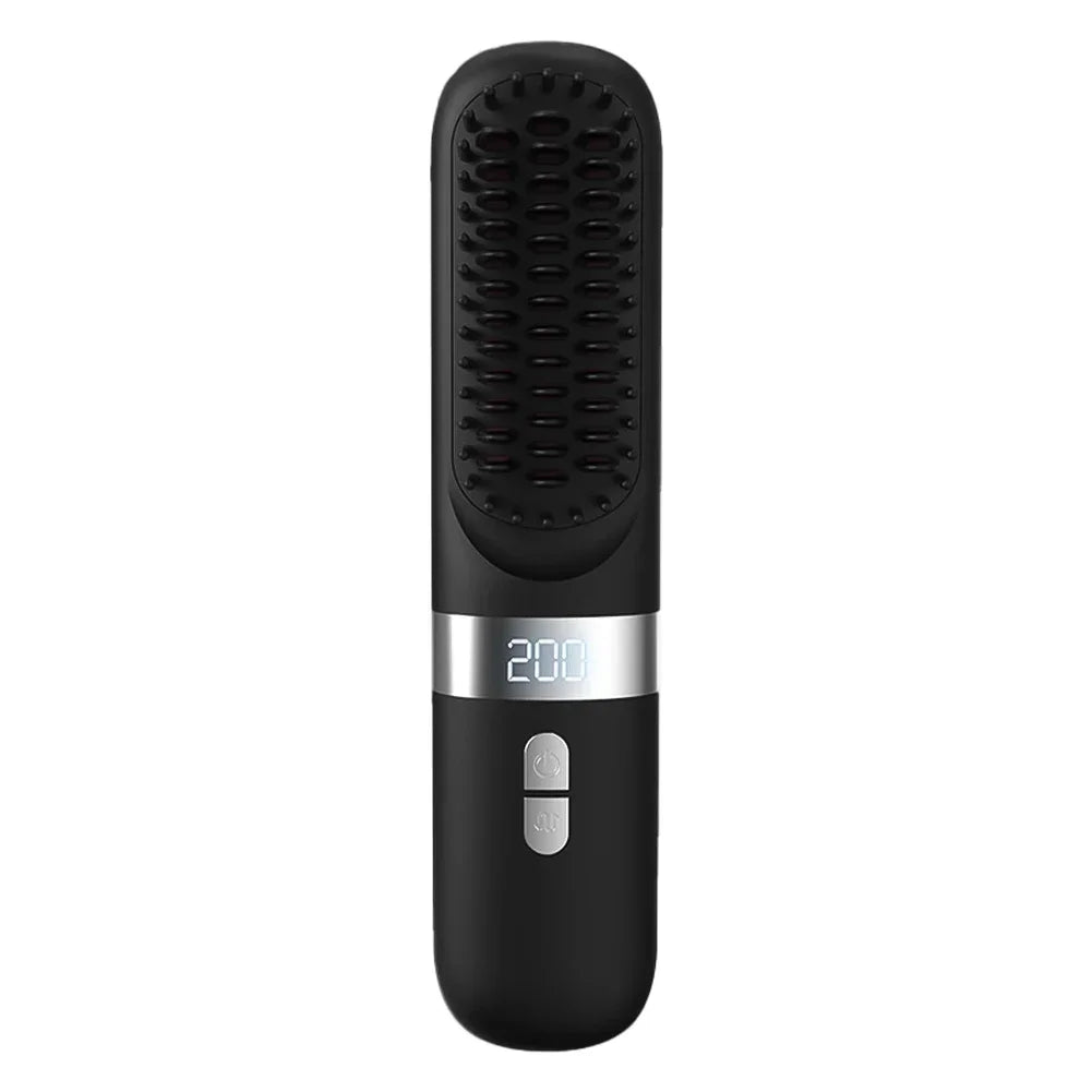 Wireless Hair Straightener Hot Comb Ceramic Heating Professional Electric Brush smoot hairstyle Iron Negative Ion Hair Care Comb