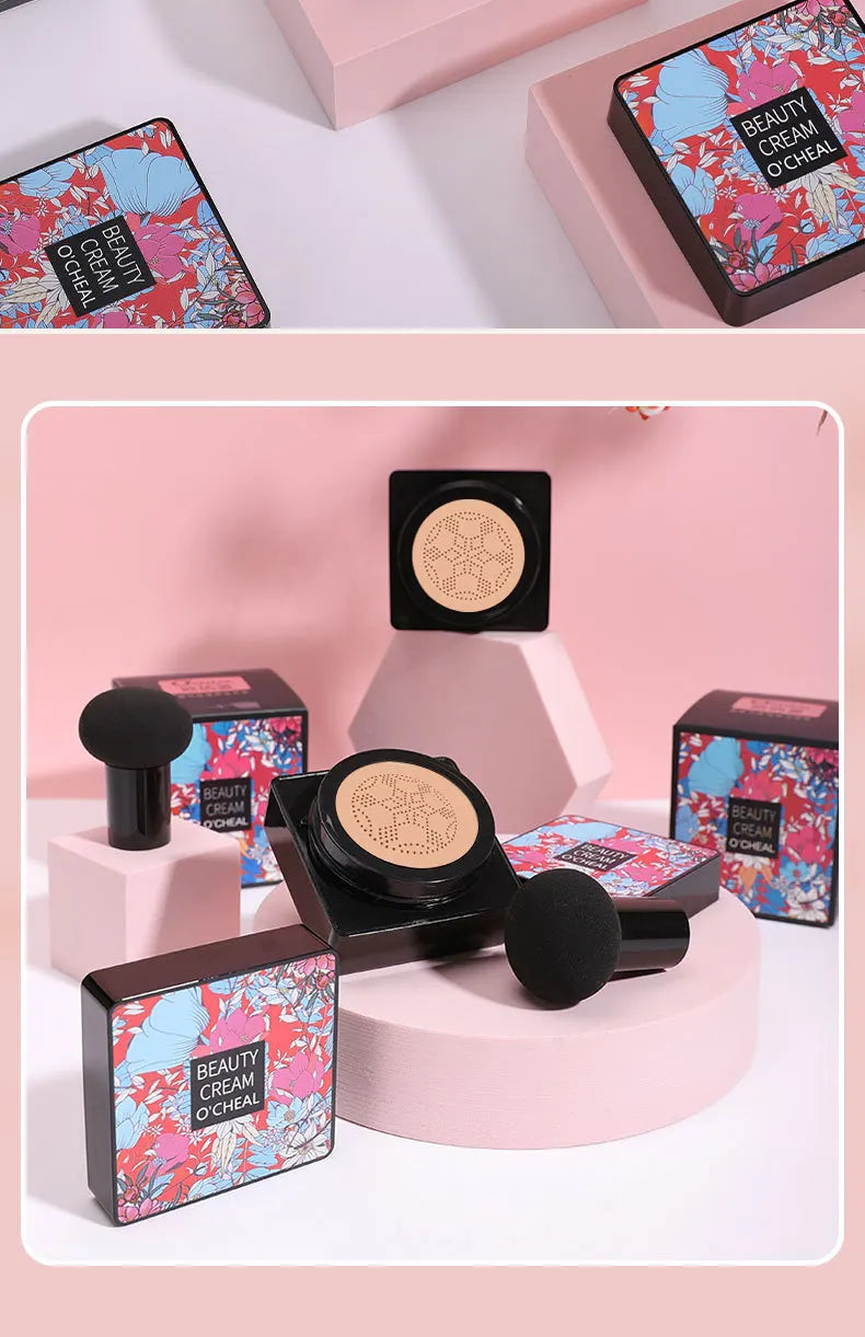 Magic Foundation Mushroom Head Air Cushion CC Cream Waterproof Brighten Foundation Cream Women Base Makeup Face Korean Cosmetics