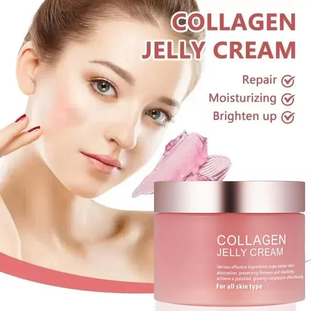Sakura Mask,Collagen Jelly Cream Niacinamide And Hydrolyzed Collagen Strengthen Skin Barrier Lasting Moisturizing Skin Face Care