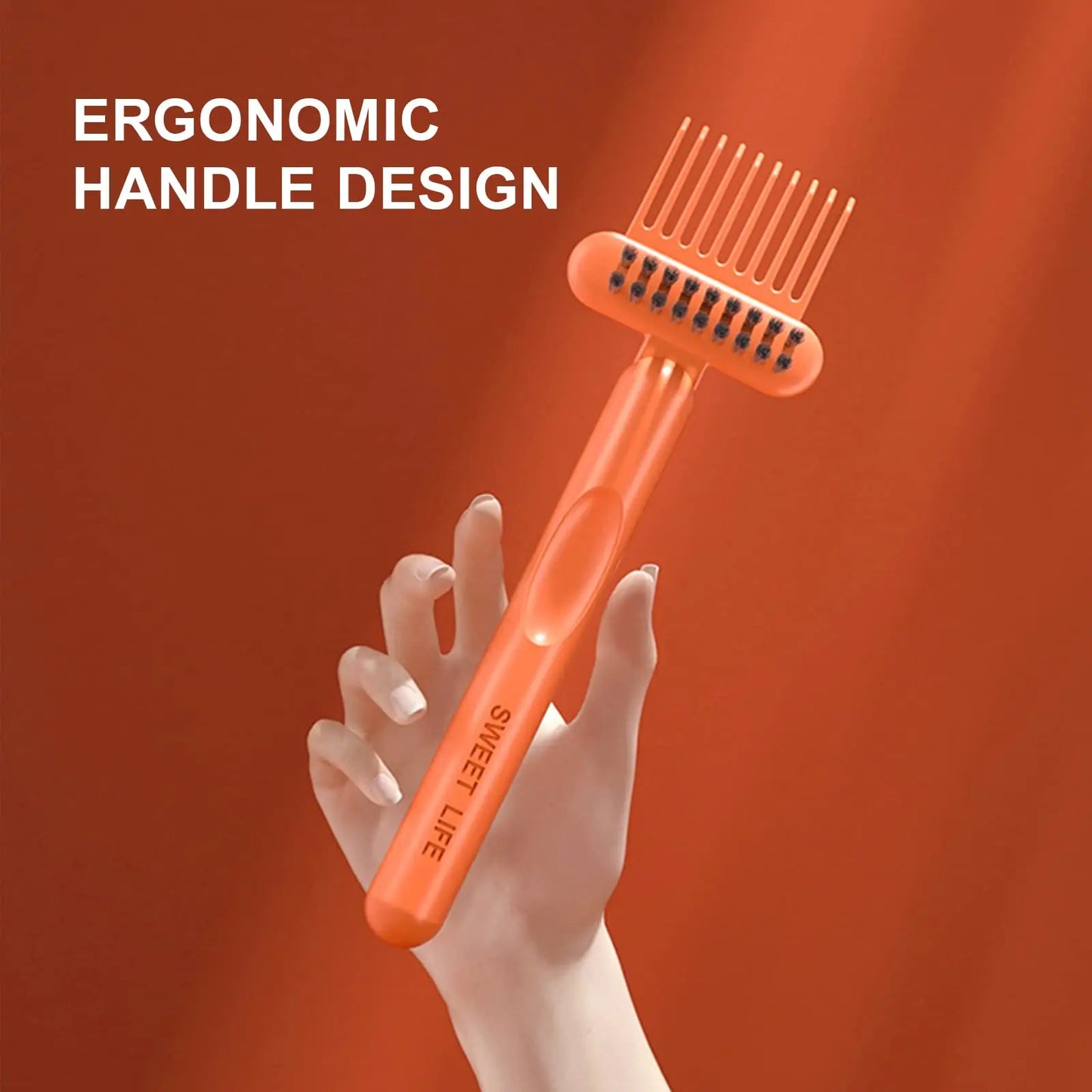 2-in-1 Hair Brush Cleaner Rake,Comb Cleaner Delicate Cleaning Tools,Removes Hair Dust,Embeded Tool Use For Home Salon